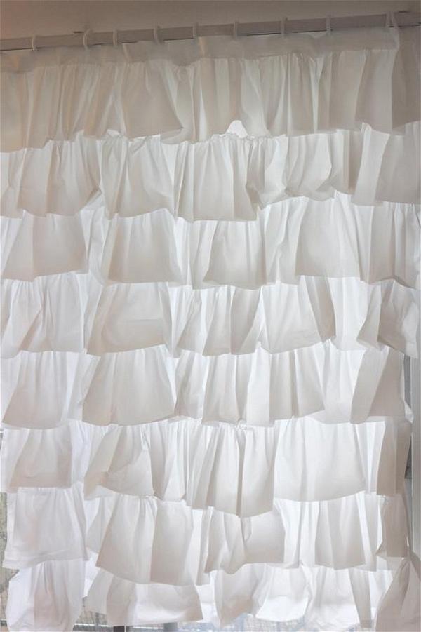 Anthro Inspired Ruffle Shower Curtain DIY