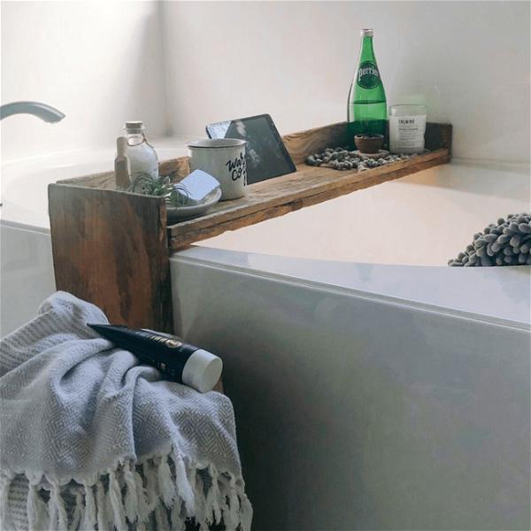 Bathtub Shelf DIY & Bathtub Pillow