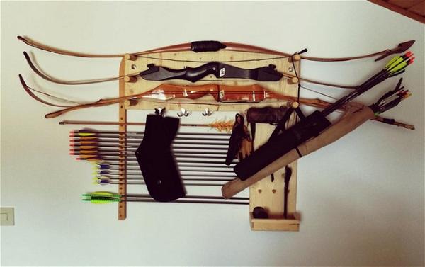 Built A Wall Mounted Bow Rack