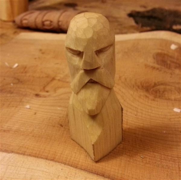 Carved Viking Chess Piece