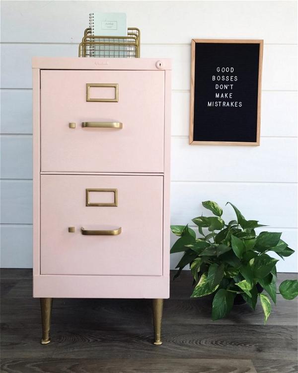 Chalk Painted Filing Cabinet Makeover