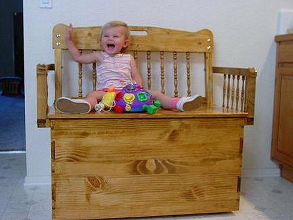 Child’s Bench Toy Box Plans