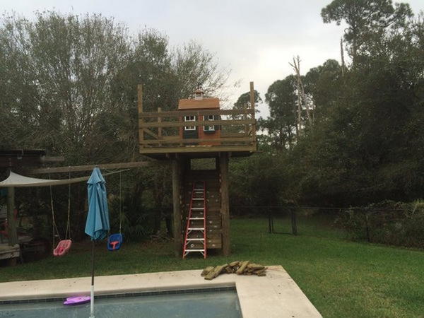 Climbing Wall Treehouse