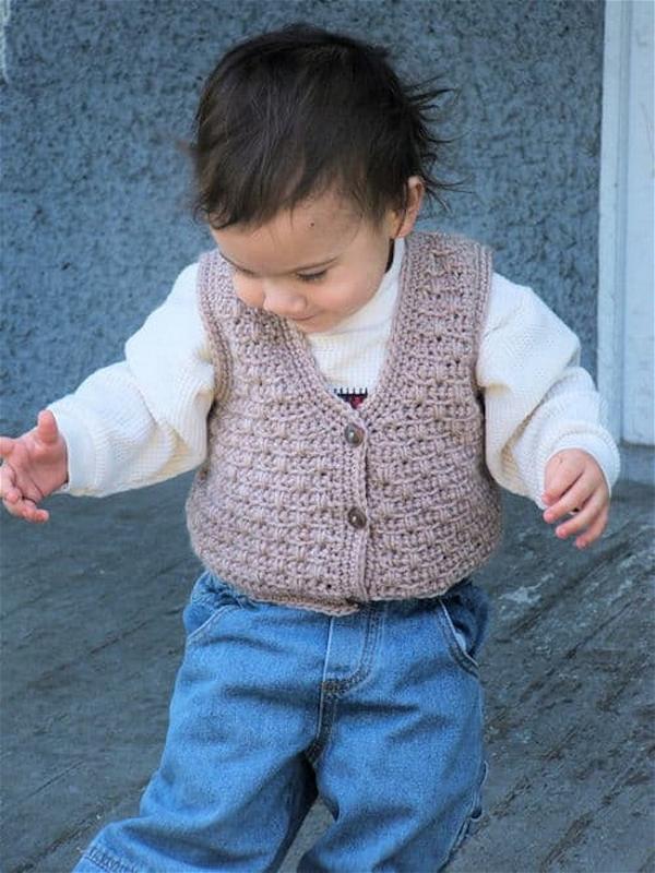 Crochet Atta Boy Vest for Baby