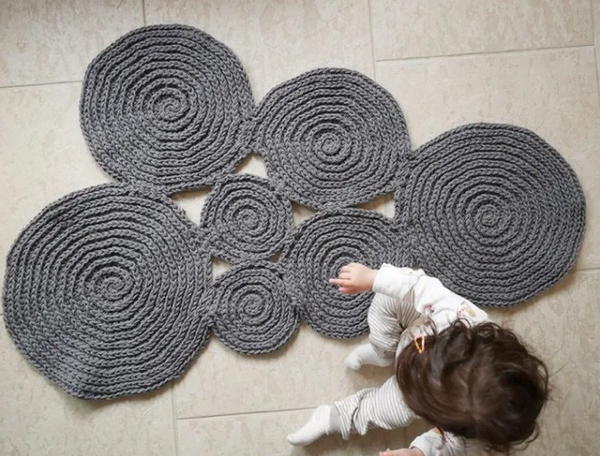 Crochet Cloud Rug Free Pattern