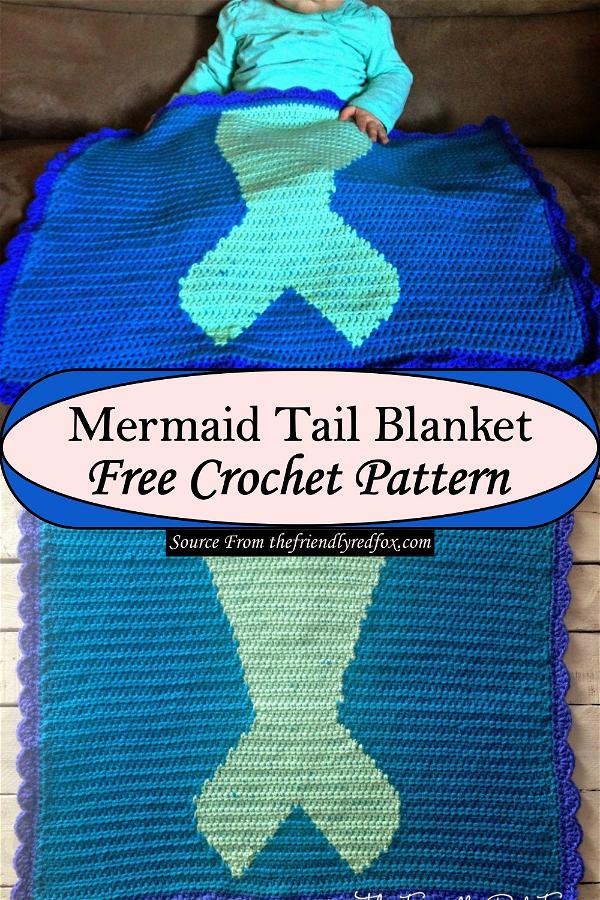 Crochet Mermaid Tail Blanket