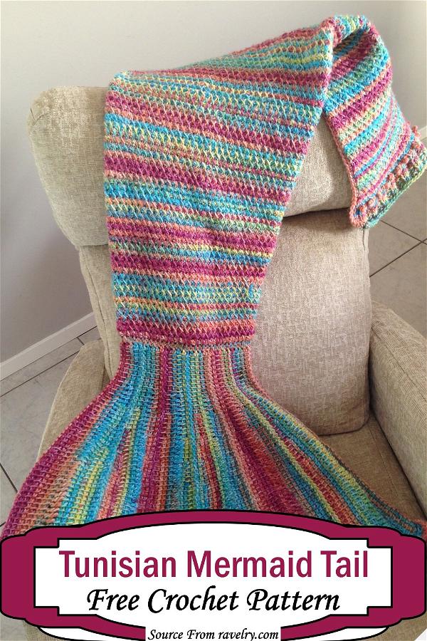 Crochet Tunisian Mermaid Tail Pattern