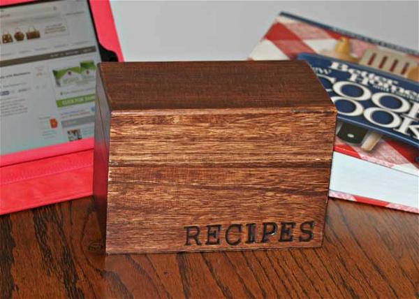 Custom Recipe Box using Wood Branding Letters