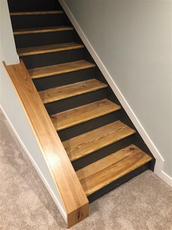 DIY Basement Stair Transformation