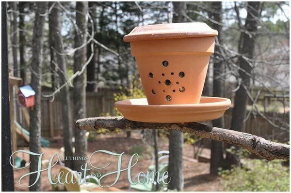 DIY Bird Feeder From A Flower Pot