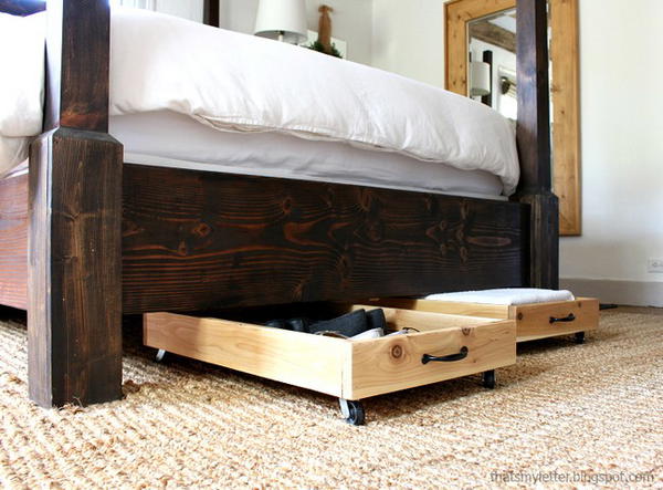 DIY Cedar Underbed Storage