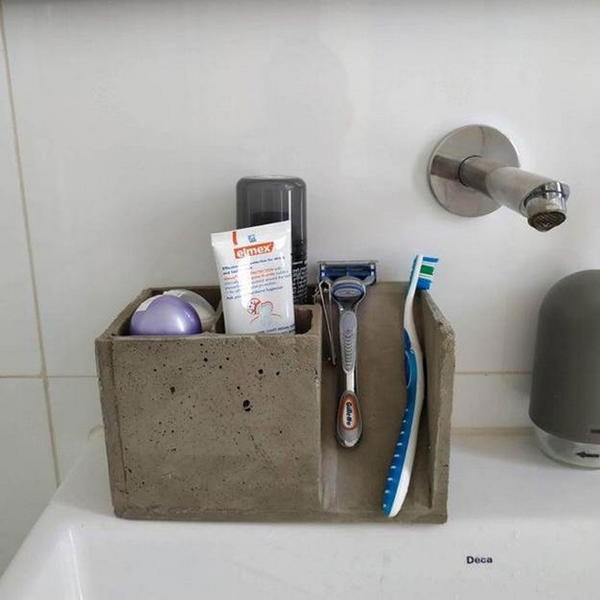 Toothbrush Holder Bathroom Decor Modern Bathroom Concrete