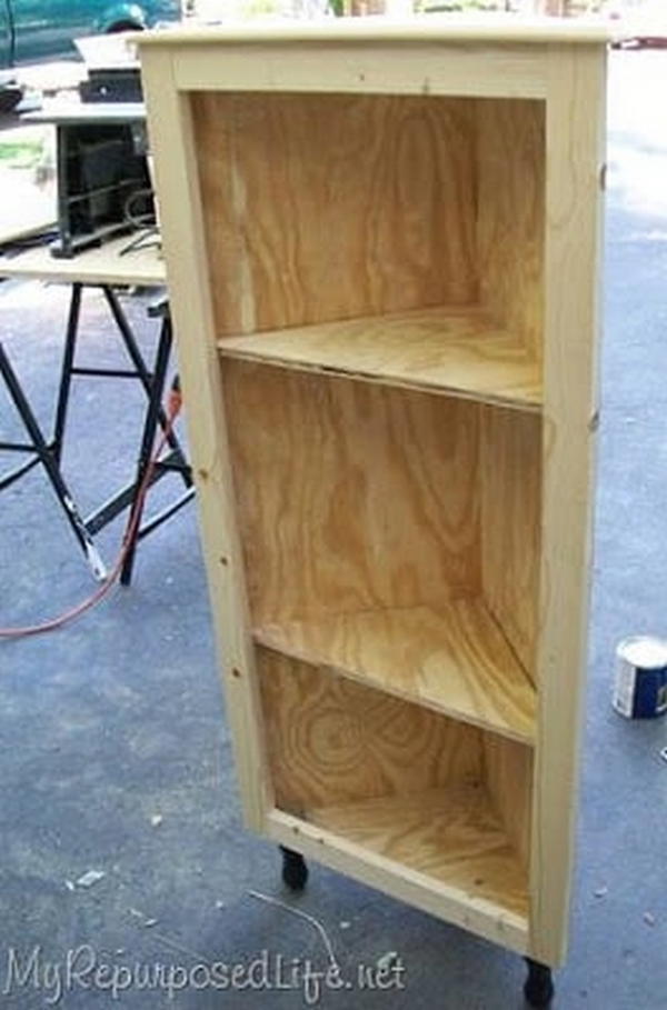 DIY Corner Cabinet 