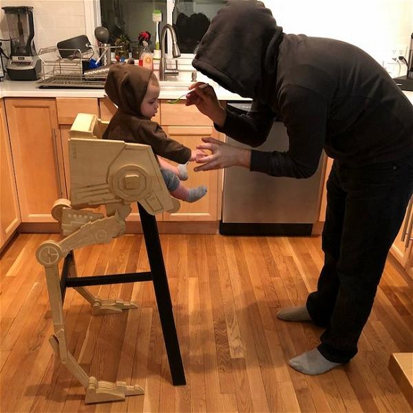 DIY Dad Builds His Son A Wooden Highchair