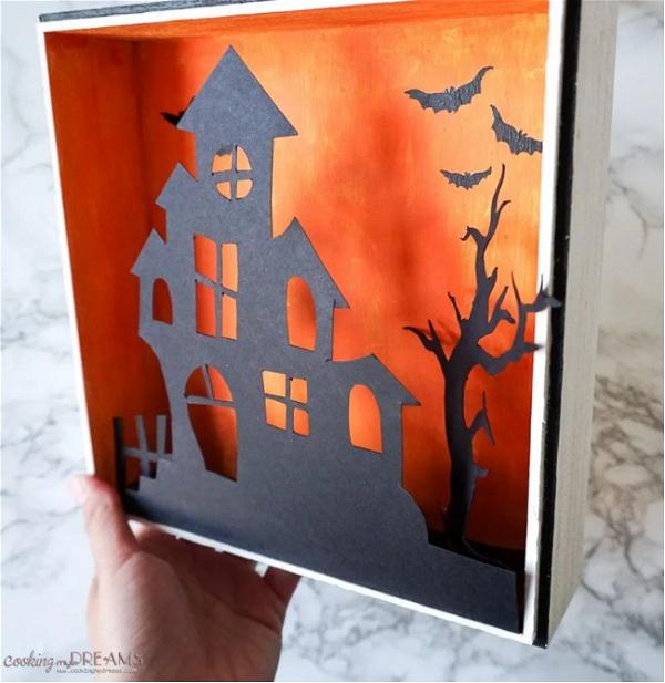 DIY Easy Halloween Shadow Box