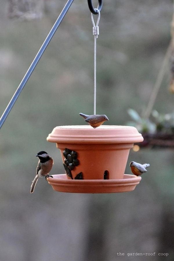 DIY Flower Pot Bird-Feeder