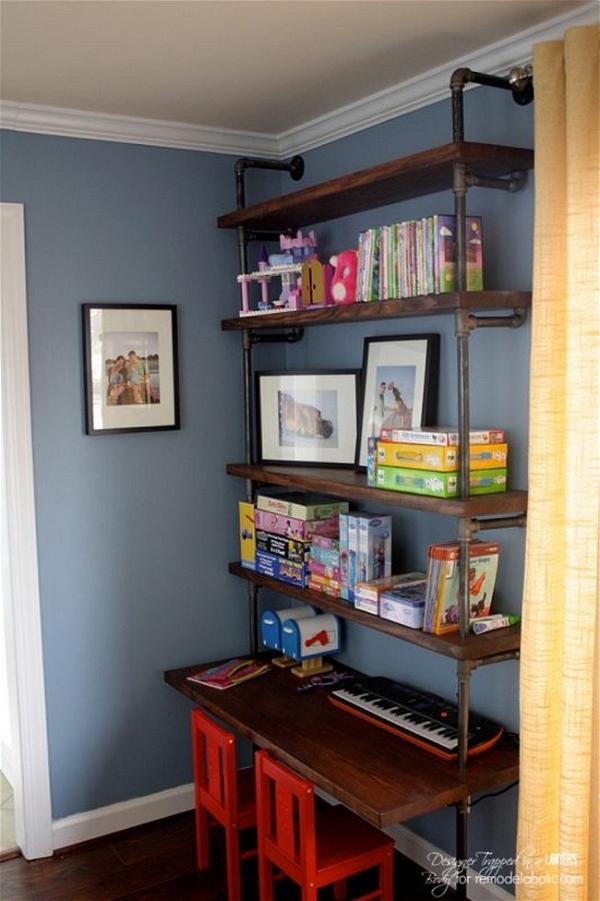 Industrial Desk With Shelves