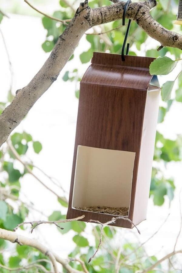 DIY Milk Carton Bird Feeders