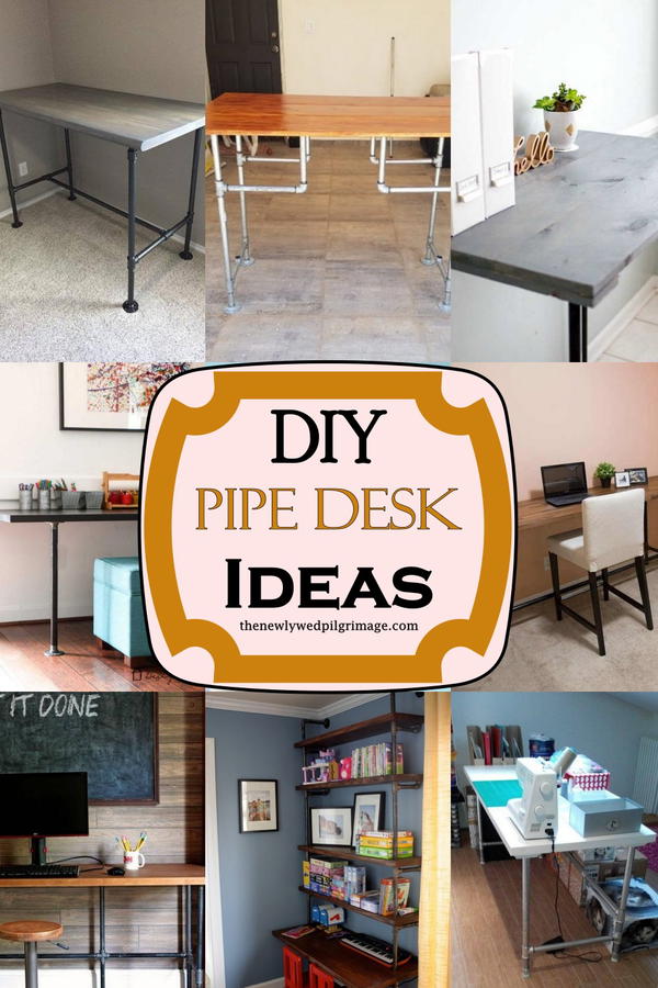 29 DIY Pipe Desk Ideas For Everyone's Home Decor Mint Design Blog