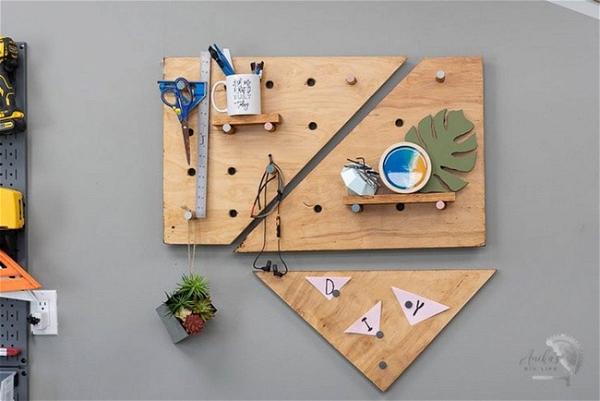 DIY Plywood Pegboard And Magnetic Board