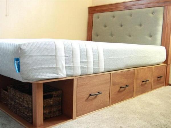DIY Queen Size Storage Bed