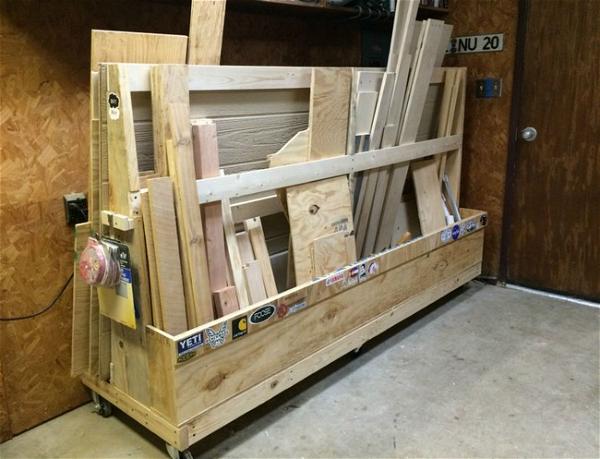 DIY Rolling Lumber Rack