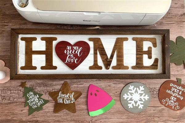 DIY Seasonal Home Sign With The Cricut Knife Blade