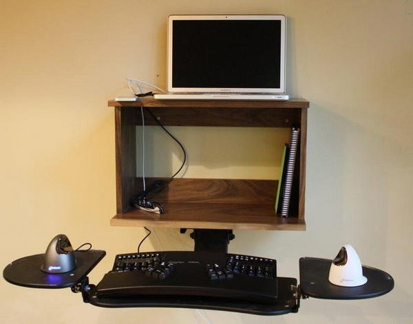 DIY Wall Mounted Standing Desk