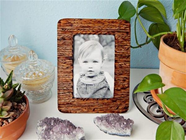 DIY Wood Burned Picture Frame