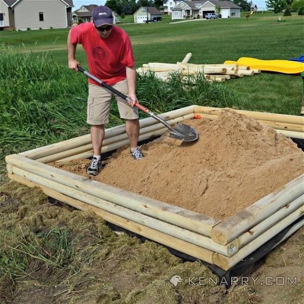 DIY Wood Sandbox Tutorial For Backyard