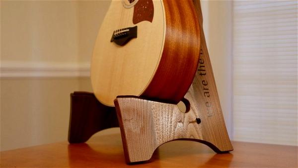 DIY Wooden Guitar Stand