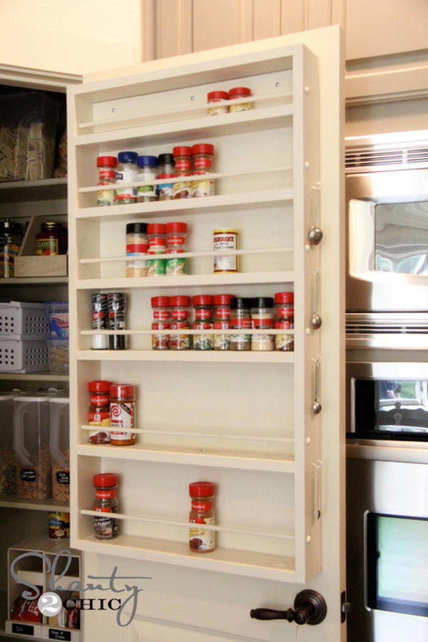 Door DIY Spice Rack