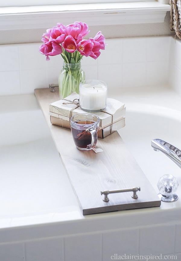 Easy DIY Bathtub Tray