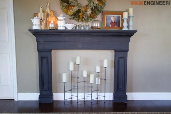 Faux Fireplace Mantel Surround