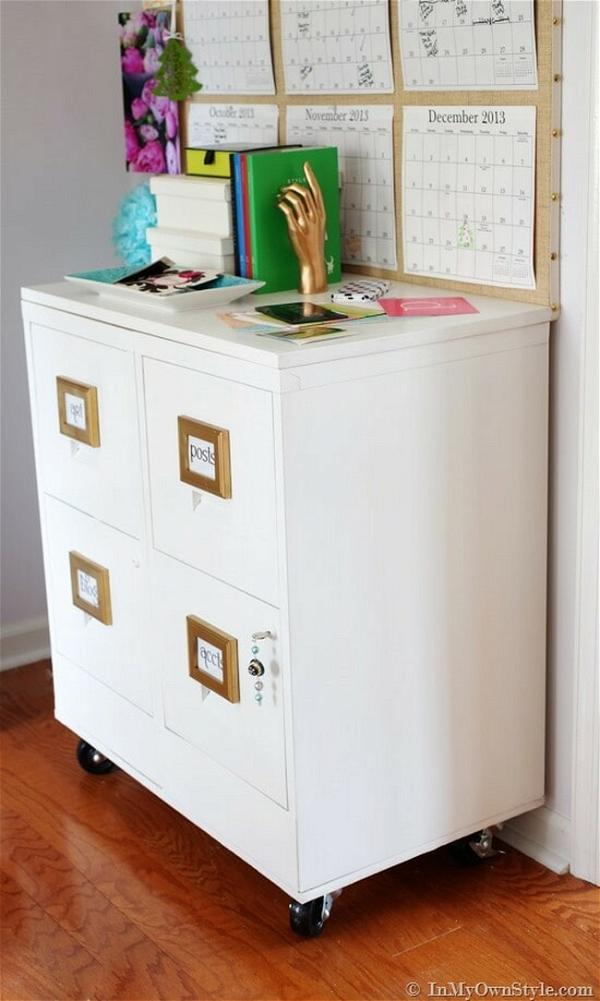 File Cabinet Makeover Using Homemade Chalk Paint