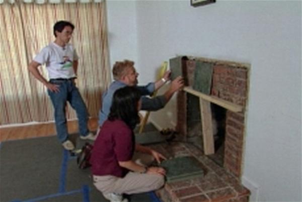 Fireplace Mantel and Tile Surround