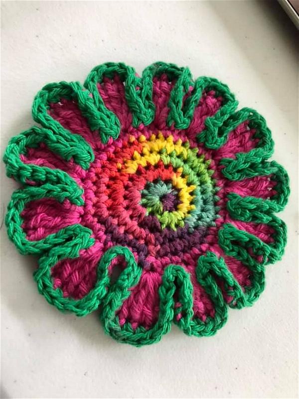 Flower Power Mug Rug Crochet Pattern