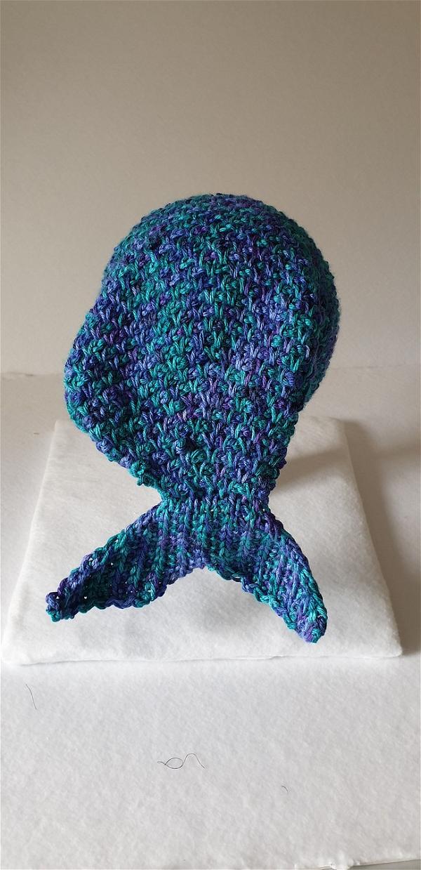 Free Crochet Mermaid Tail Hat Pattern