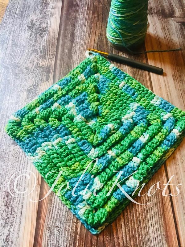 Funky Fun Square Crochet Rug