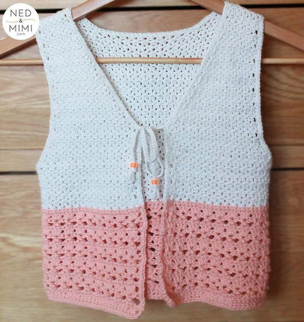 Girls Crochet Vest