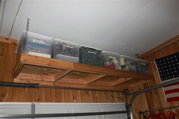 Hanging Shelves Above the Garage Door