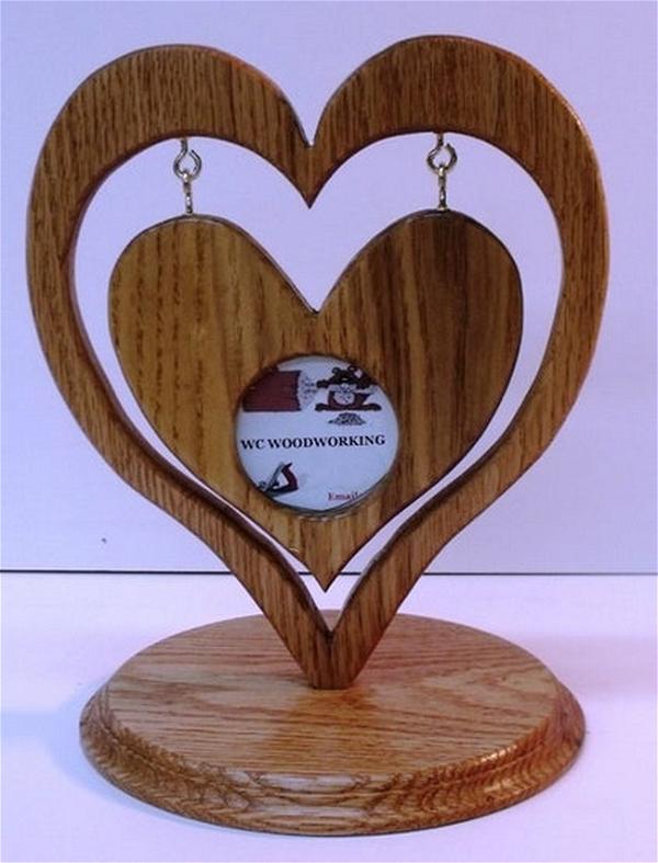 Heart in Heart Picture Frame + Bandsaw Circle Jig Plan
