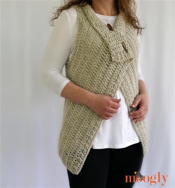 How to Crochet a Waterfall Vest