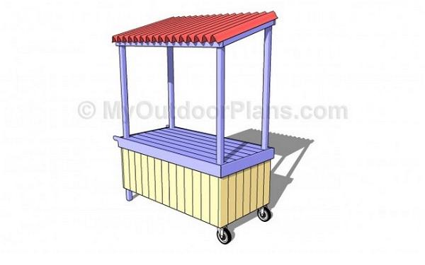 Lemonade Stand Plans With Roof by My Outdoor Plans