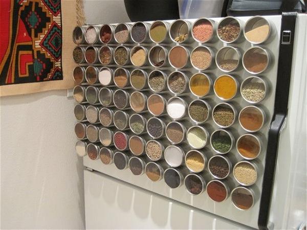 Magnetic Wall DIY Spice Rack