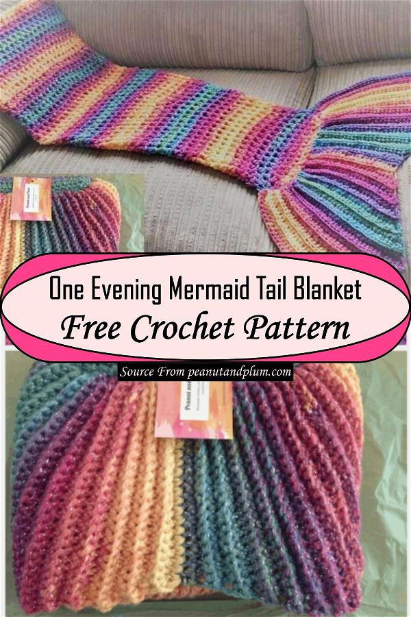 One Evening Mermaid Tail Blanket