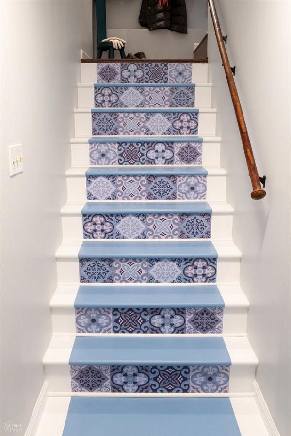 Painted Basement Stairs