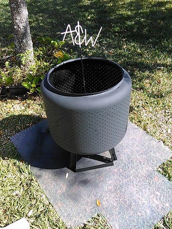 Recycled Washing Machine DIY Fire Pit