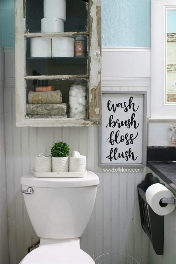 Rustic Bathroom Cabinet DIY
