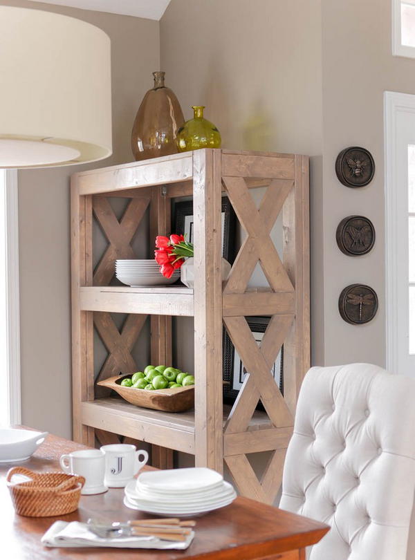 Rustic X Bookshelf